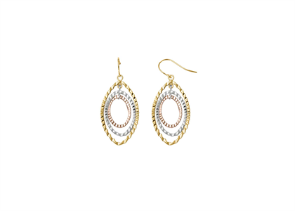 Tri Tone Plated | Fashion Earrings